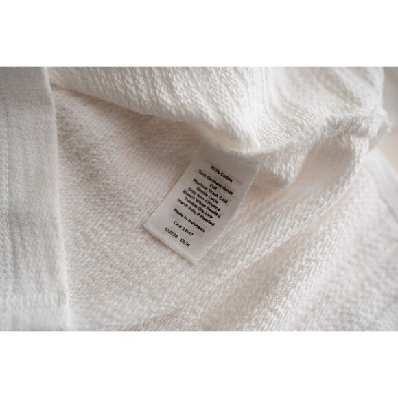 Hello Saturday Talbots Petite S cotton longsleeve white collared pullover pocket - Picture 6 of 7